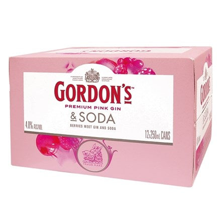 Gordons Pink 12pk cans