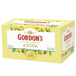 Gordons Sicilian Gin & Soda 12pk cans