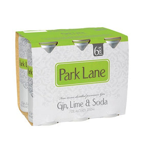 Park Lane Gin, Lime and Soda 7% 6pk